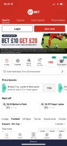 Best UK Betting Apps VirginBet Betting App Home Page