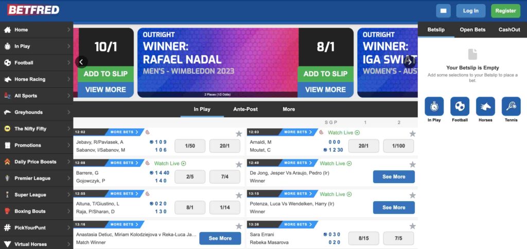 Betfred Tennis Page