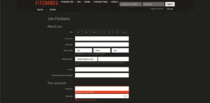 fitzdares Account Registration