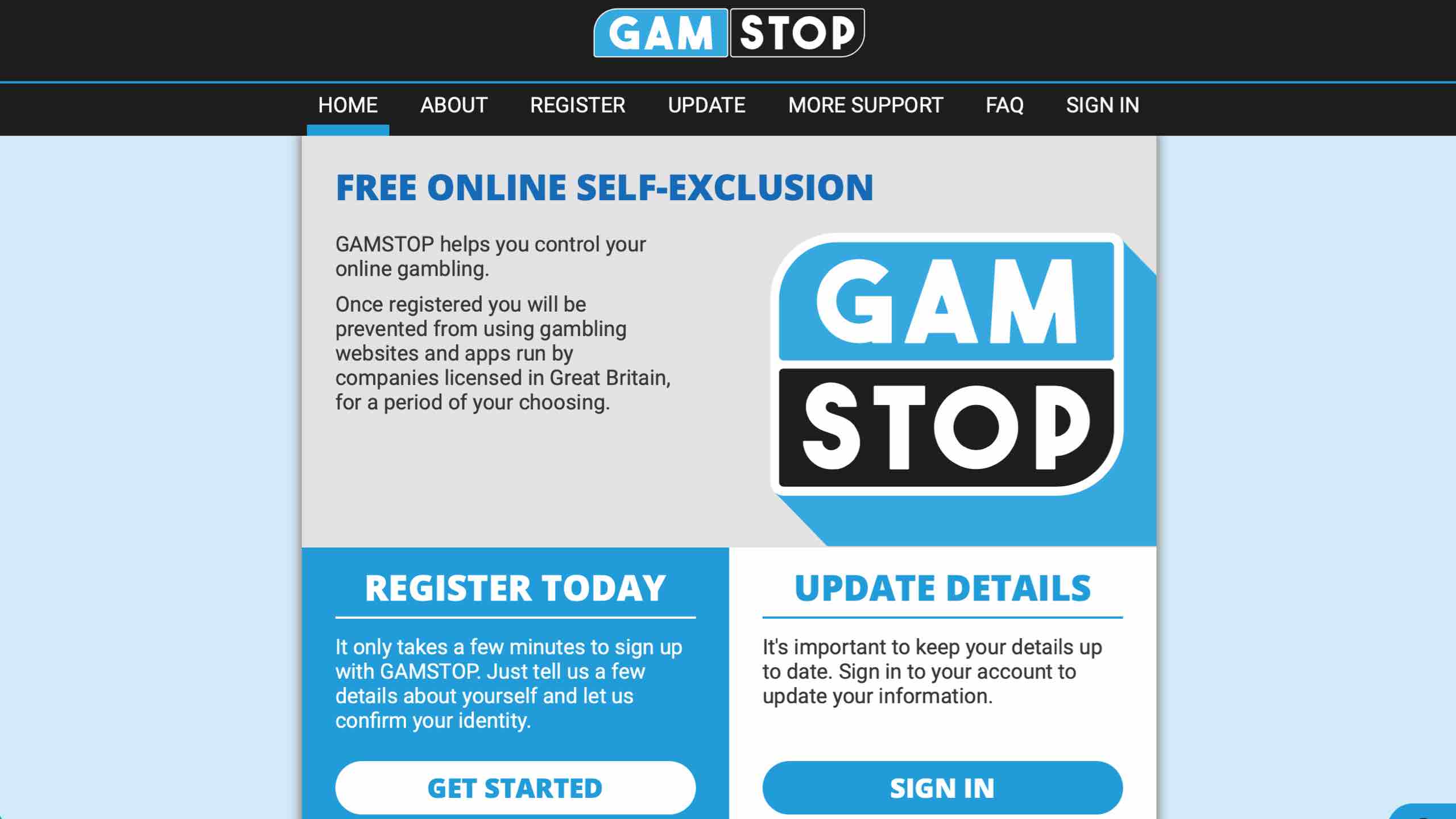 Visit GAMSTOP