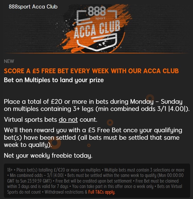 888sport Premier League betting offers